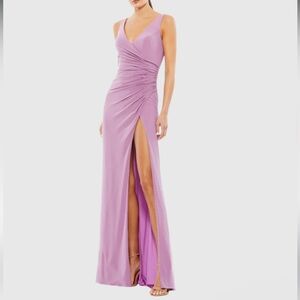 MAC DUGGAL 26513 Ruched Stretch Jersey V-Neck Gown Size 16 NWT